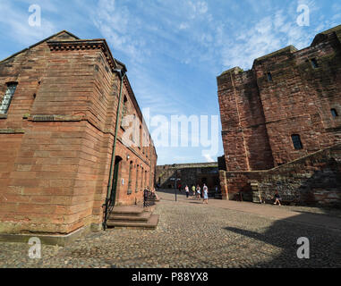 Le château de Carlisle, Cumbria, UK : forteresse militaire et garnison dans les temps passés. Les bâtiments. Banque D'Images