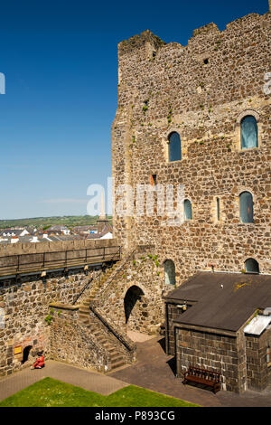 Royaume-uni, Irlande du Nord, Co Antrim, Carrickfergus, château Norman garder Banque D'Images