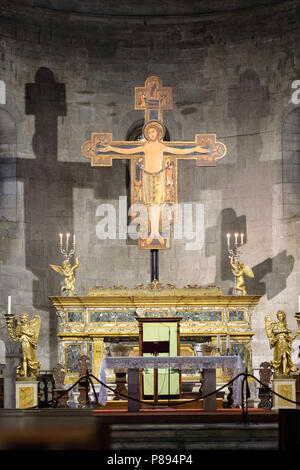 Intérieur de la Chiesa di San Michele in Foro, église de San Michele in foro, Lucca, Toscane, Italie, Europe, Banque D'Images