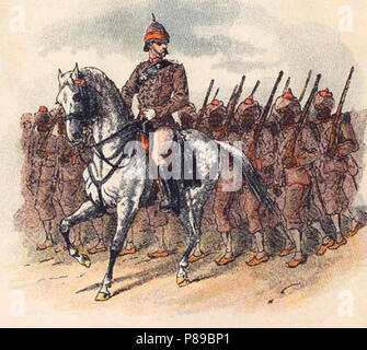 6e Punjab Regt PFF 1886. R Simkin. Banque D'Images