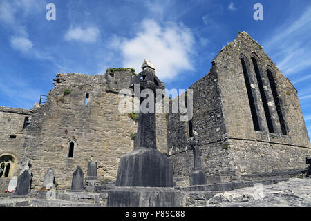 Abbaye de cong est un site historique situé à Cong, sur les frontières des comtés de Galway et de Mayo, en Irlande sur la province de Connacht. Les ruines de l'ancien Banque D'Images