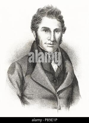 Agustín de Argüelles Álvarez (1776-1844), abogado, político y diplomático español, legislador en las Cortes de Cádiz. La gravure de 1880. Banque D'Images