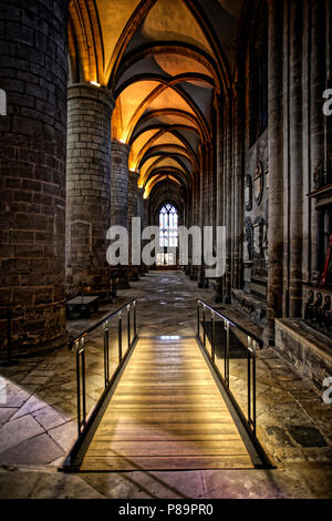La cathédrale de Gloucester, un incroyable espace d'ampleur et de splendeur architecturale et l'AWE inspirant majesté Banque D'Images
