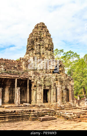 Ruines du temple Prasat Bayon, Angkor Thom, UNESCO World Heritage Site, Siem Reap, Cambodge Banque D'Images