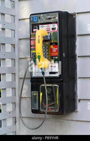 Téléphone public à Stockbridge, comté de Berkshire, Massachusetts, USA Banque D'Images