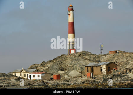 Phare, Diaz Point, près de Lüderitz, réserve naturelle de la côte de diamants, Karas, Namibie Banque D'Images