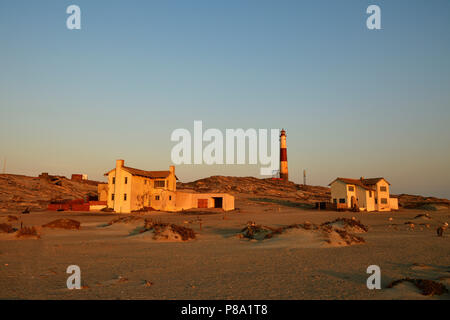 Phare, Diaz Point, près de Lüderitz, réserve naturelle de la côte de diamants, Karas, Namibie Banque D'Images