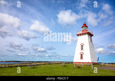 Phare de souris sur le détroit de Northumberland, Prince Edward Island, Canada. Banque D'Images