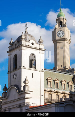 La tour du Cabildo Museum. Plaza de Mayo, Buenos Aires, Argentine. Banque D'Images