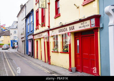 Maisons colorées à Kinsale, Cork, Irlande Banque D'Images