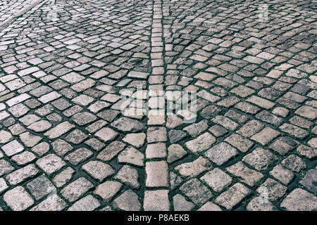 Hambourg, Allemagne, le 26 juin 2018 : Portrait de trottoirs pavés Banque D'Images