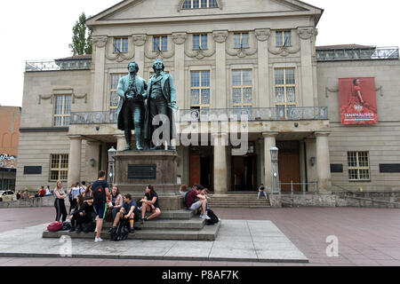Le Théâtre National de Weimar, en Thuringe, Allemagne, Europe Banque D'Images