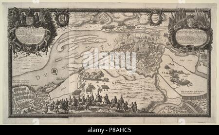 Le siège de Riga par l'armée russe sous le Tsar Alexei Mikhailovich en 1656. Musée : collection privée. Banque D'Images