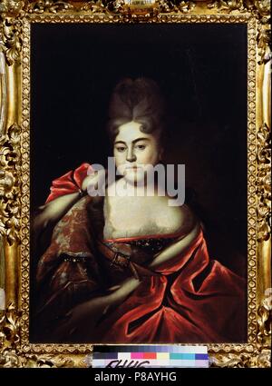 Portrait de la grande-duchesse Natalia Alexeïevna de Russie (1673-1716), sœur du tsar Pierre le Grand. Musée : la Galerie nationale Tretiakov (Moscou). Banque D'Images