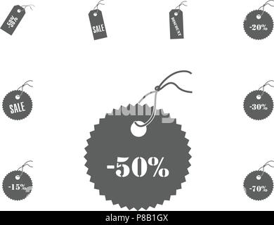 50 L'icône de vente. Vente et achat en ligne de vector illustration icons set Illustration de Vecteur