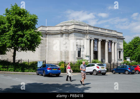 Port Sunlight, UK : 6 juin 2018 : un village modèle construit pour loger les travailleurs de l'usine de savon Bros levier adjacent. Le levier Dame Art Gallery contient des p Banque D'Images