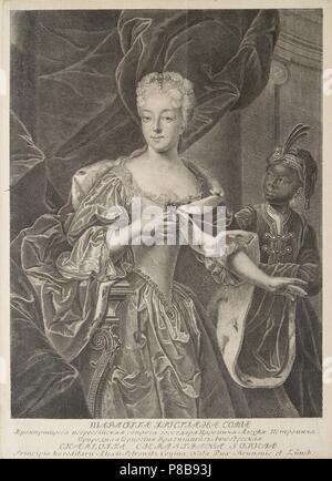 Portrait de la princesse Charlotte de Brunswick-Wolfenbüttel (1694-1715), épouse du tsarévitch Alexei Petrovitch de Russie. Musée : collection privée. Banque D'Images