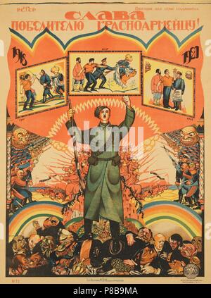 Gloire au gagnant - Le Soldat de l'Armée Rouge !. Musée : collection privée. Banque D'Images