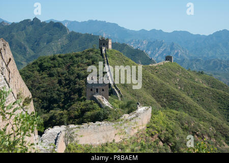 La Grande Muraille de Chine le long de la section intitulée Jinshanling Banque D'Images