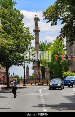 Lancaster, PA, USA - 25 juin 2018 : Penn Square dans le centre-ville de la ville. Banque D'Images