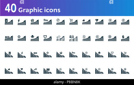 Les icônes graphiques. L'assurance-chômage et de ux. Symbole de qualité Premium collection. L'icône graphique simple pour définir les éléments à l'aide de l'app, d'impression, de logiciels, etc. Banque D'Images