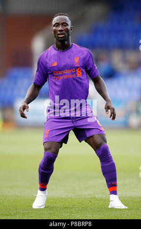 L''Liverpool Naby Keita, lors de la pré-saison match amical à Prenton Park, Birkenhead. Banque D'Images