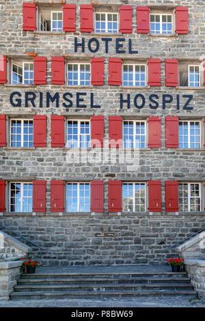 Hotel Adler Hotel Grimsel, Grimselpass, Suisse Banque D'Images