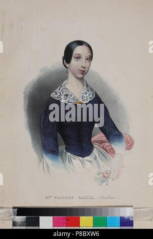 Portrait de la chanteuse et compositeur Pauline Viardot (1821-1910). Musée : I. Tourgueniev Memorial Museum, Moscou. Banque D'Images