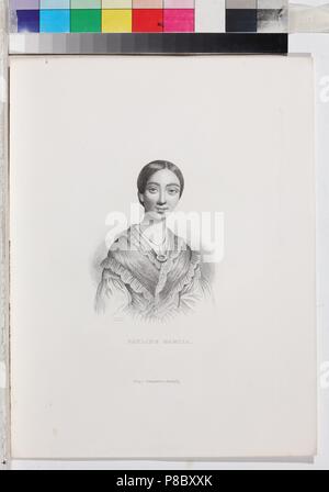 Portrait de la chanteuse et compositeur Pauline Viardot (1821-1910). Musée : I. Tourgueniev Memorial Museum, Moscou. Banque D'Images