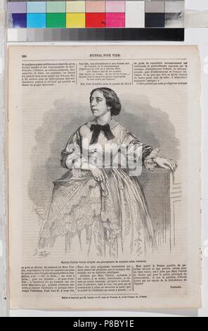 Portrait de la chanteuse et compositeur Pauline Viardot (1821-1910). Musée : I. Tourgueniev Memorial Museum, Moscou. Banque D'Images