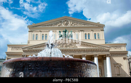 Moscou, Russie - juin, 17, 2017 Le bâtiment de l'Etat Académique Théâtre Bolchoï à Moscou. Banque D'Images