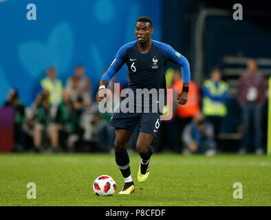 Saint-pétersbourg, Russie. 10 juillet, 2018. Paul Pogba de France pendant la Coupe du Monde 2018 match de demi-finale entre la France et la Belgique à Saint Petersbourg Stadium le 10 juillet 2018 à Saint-Pétersbourg, en Russie. (Photo de Daniel Chesterton/phcimages.com) : PHC Crédit Images/Alamy Live News Banque D'Images
