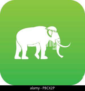 L'icône de mammouth Vecteur vert Illustration de Vecteur