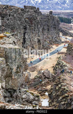 Le Parc National de Thingvellir, Islande Banque D'Images