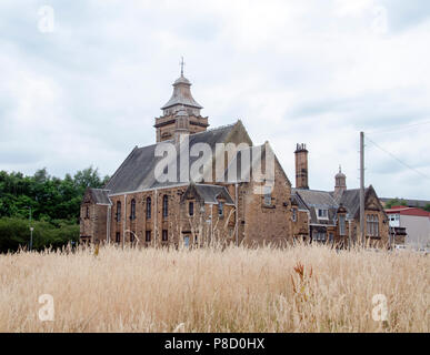 GLASGOW, ÉCOSSE - 10 juillet 2018 : l'arrière de l'Pollokshaws Burgh Hall Trust à Pollok. Banque D'Images