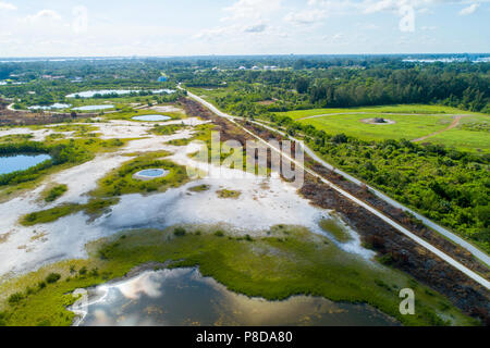 Robinson Préserver Bradenton, une mosaïque de 487 hectares de vasières, marais à mangroves, plages et tour d'observation ainsi que de nombreux sentiers de randonnée pédestre et de vélo Banque D'Images