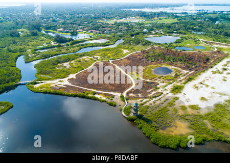 Robinson Préserver Bradenton, une mosaïque de 487 hectares de vasières, marais à mangroves, plages et tour d'observation ainsi que de nombreux sentiers de randonnée pédestre et de vélo Banque D'Images