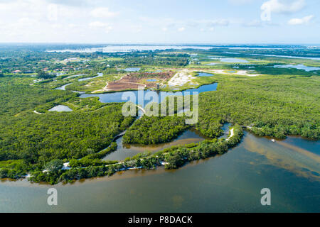 Robinson Préserver Bradenton, une mosaïque de 487 hectares de vasières, marais à mangroves, plages et tour d'observation ainsi que de nombreux sentiers de randonnée pédestre et de vélo Banque D'Images
