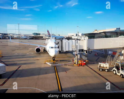 Flugzeug, l'aéroport de Melbourne, Melbourne, Australie. Banque D'Images