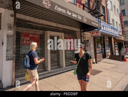 Propriété vacante représenté par la société immobilière Cushman & Wakefield, dans le quartier de Chelsea à New York, le jeudi 5 juillet, 2018.Le géant de l'immobilier a déposé pour un premier appel public à l'épargne. ( Â© Richard B. Levine) Banque D'Images