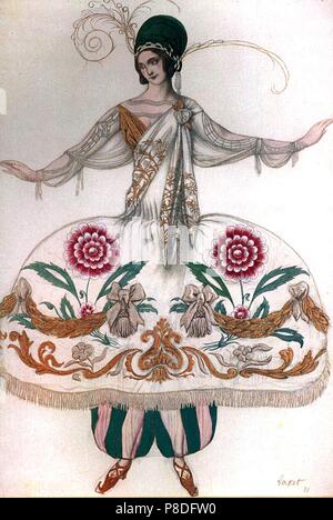 La conception de costumes pour le ballet La Belle au Bois Dormant par P. Tchaïkovski. Musée : collection privée. Banque D'Images