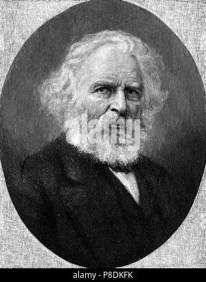 Portrait du poète Henry Wadsworth Longfellow (1807-1882). Musée : collection privée. Banque D'Images