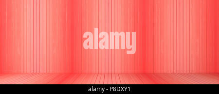 Orange Rouge mur en bois et marbre, texture de fond, bannière. 3d illustration Banque D'Images