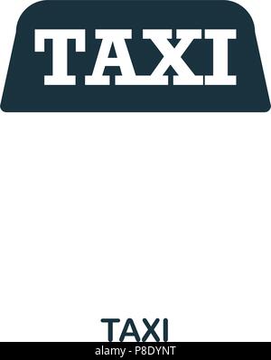 L'icône de taxi. L'icône de style de ligne design. L'ASSURANCE-CHÔMAGE. Illustration de l'icône de taxi. Les pictogrammes isolé sur blanc. Prêt à utiliser dans la conception de sites web, applications, logiciels, imprimer Illustration de Vecteur