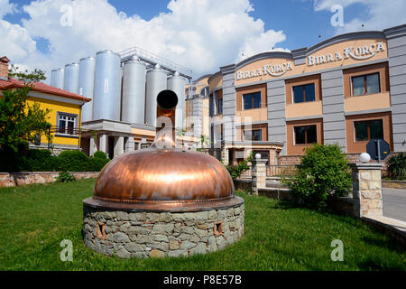 Brewery Korca, Korca, Albanie Banque D'Images