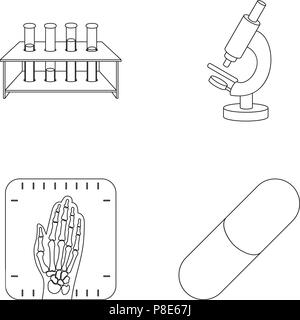 Bio,collection,mains,healthcare,d,vente,hôpital,illustration,logo,isolé,médecine,plan,microscope,comp,ray,set,signer,stand,cote,test,vecteur,tubes,web,x, vecteurs vecteur , Illustration de Vecteur