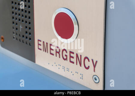 Bouton d'aide d'urgence Banque D'Images