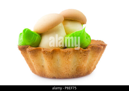 Gâteau de sable, isolé sur fond blanc Banque D'Images