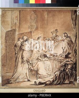 Avant le bal. Musée : l'État A. Musée des beaux-arts Pouchkine, Moscou. Banque D'Images