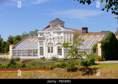 Mariefred, Suède - Juillet 2, 2018 : l'extérieur de la serre à Gripsholm Castle. Banque D'Images